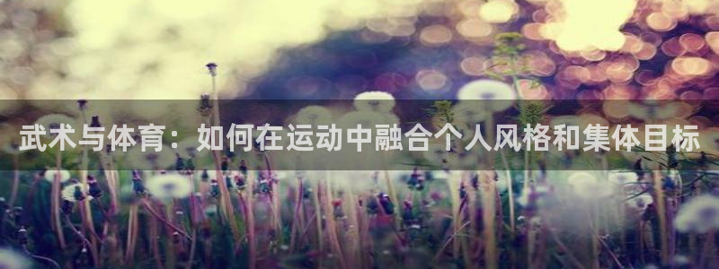 球速体育集团：武术与体育：如何在运动中融合个人风格和集体目标